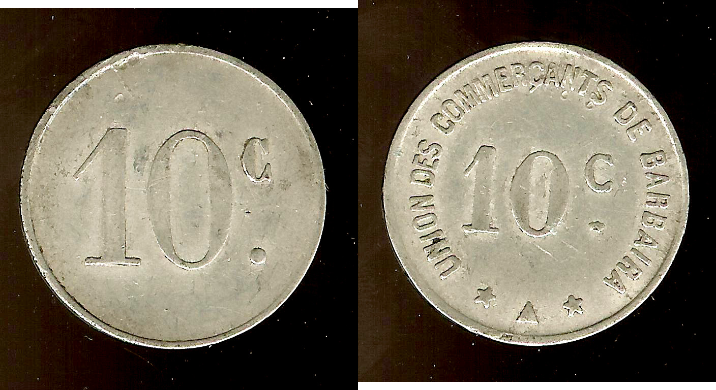 Barbaira - Aude (11) 10 centimes N.D. gVF